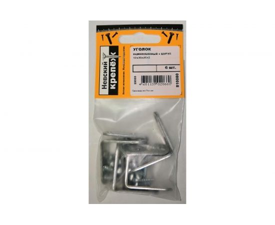 Мебельный уголок с шурупом Невский Крепеж оцинк. 12х35х35х2 мм 6 шт. 810080 – изображение 2