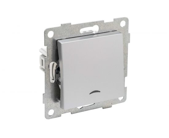 Выключатель GUSI ELECTRIC Ugra 1 клавиша, индикация, СУ, 10А, 250В, серебро С11В18-004 – изображение 2