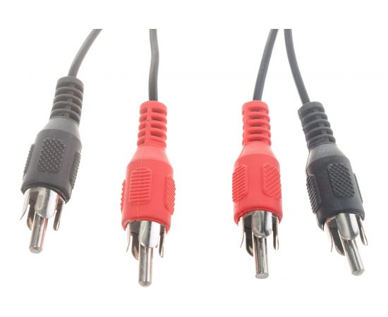 Шнур REXANT 2 RCA - 2 RCA, длина 3 метра, черный 17-0105 – изображение 2