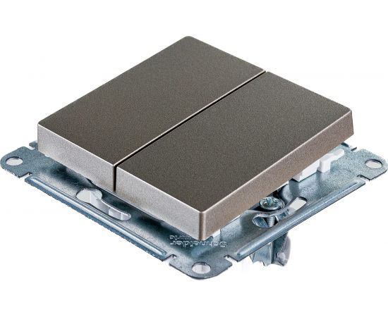 2-клавишный переключатель Schneider Electric AtlasDesign Шампань сх.6, 10АХ ATN000565 – изображение 3