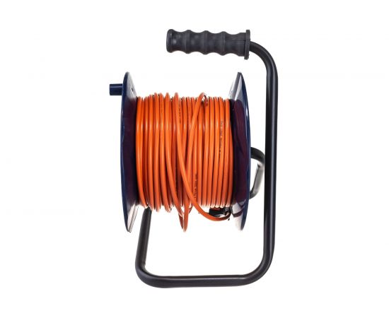 Силовой удлинитель ЭРА RPx4es3х0.75-20m, на пластиковой катушке, с заземлением, 4 гнезда, 20 м, ПВС 3х0.75 Б0046845 – изображение 3