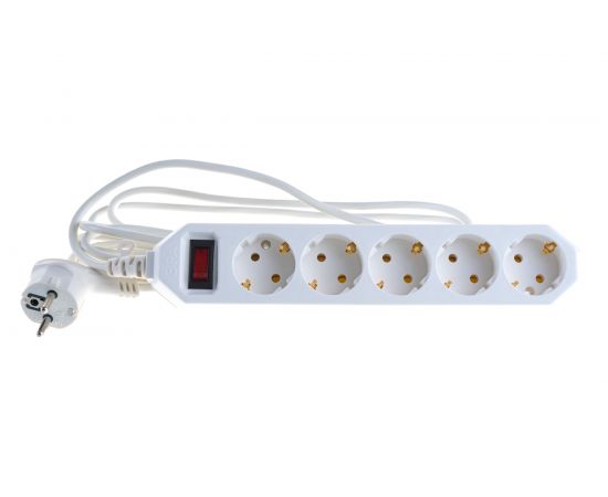 Сетевой фильтр ЭРА USF-5es-5m-W белый с заземлением 3x0,75мм2, с выкл, 5гн, 5м Б0019738 – изображение 3