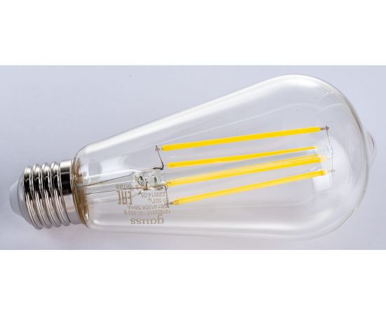 Лампа Gauss Filament ST64 10W 970lm 4100К Е27 LED 1/10/40 157802210 – изображение 3