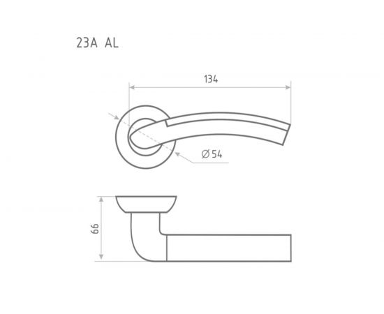 Дверная ручка НОРА-М 23А AL белый 17230 – изображение 3