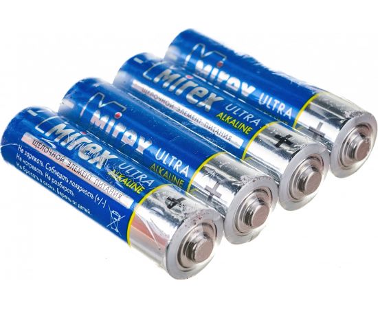 Батарея Mirex, щелочная LR6 / AA 1,5V 4 шт shrink 23702-LR6-S4 – изображение 3