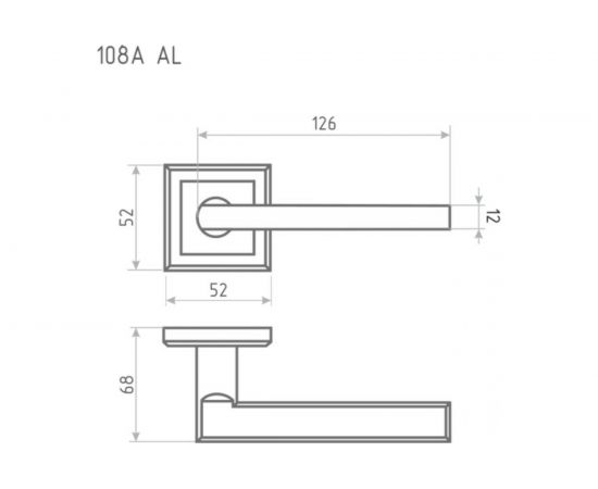 Дверная ручка НОРА-М 108К AL ст.бронза 15917 – изображение 3