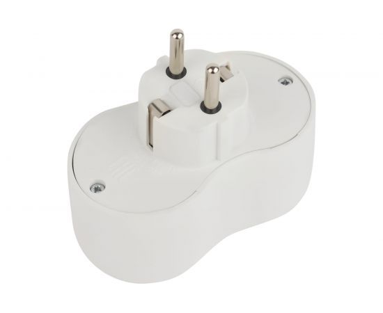 Электрический разветвитель ЭРА SPx-2e-W на 2 розетки с заземлением 16А белый, Б0053478 – изображение 4