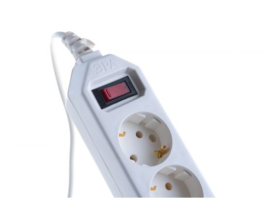 Сетевой фильтр ЭРА USF-5es-5m-W белый с заземлением 3x0,75мм2, с выкл, 5гн, 5м Б0019738 – изображение 4