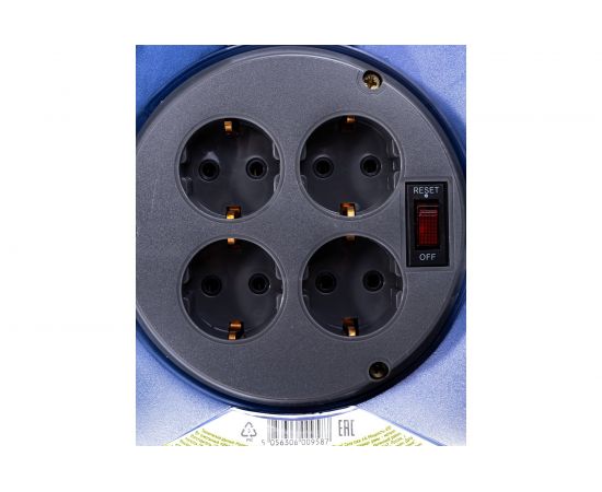 Силовой удлинитель ЭРА RPx4es3х0.75-20m, на пластиковой катушке, с заземлением, 4 гнезда, 20 м, ПВС 3х0.75 Б0046845 – изображение 4