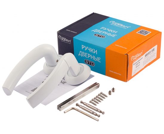 Дверная ручка НОРА-М 23А AL белый 17230 – изображение 4