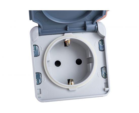 Механизм розетки Legrand 1-м СП Plexo с защитной крышкой IP55 серый Leg 069571 153362 – изображение 4