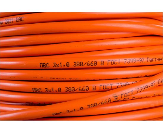 Удлинитель на пластиковой катушке STEKKER STD02-11-30, 30м, 1 гнездо с заземлением 3х1, оранжевый, 39635 – изображение 7