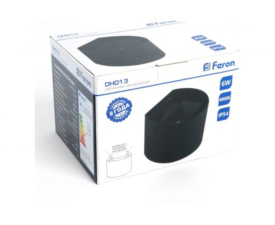 Садово-парковый светильник FERON DH013 2х3W, 450Lm, 4000K, черный, 135х115х100 мм 11872 – изображение 7