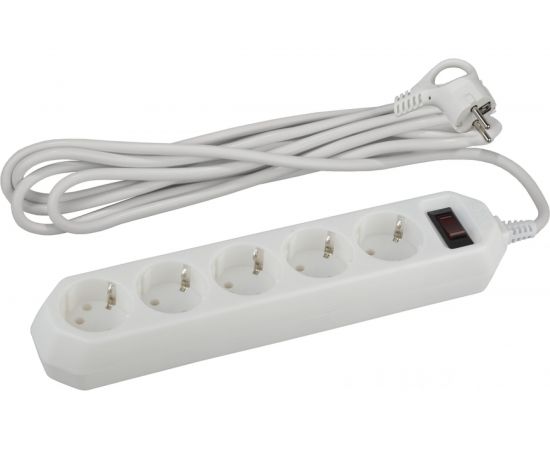 Сетевой фильтр ЭРА USF-5es-5m-W белый с заземлением 3x0,75мм2, с выкл, 5гн, 5м Б0019738 – изображение 7