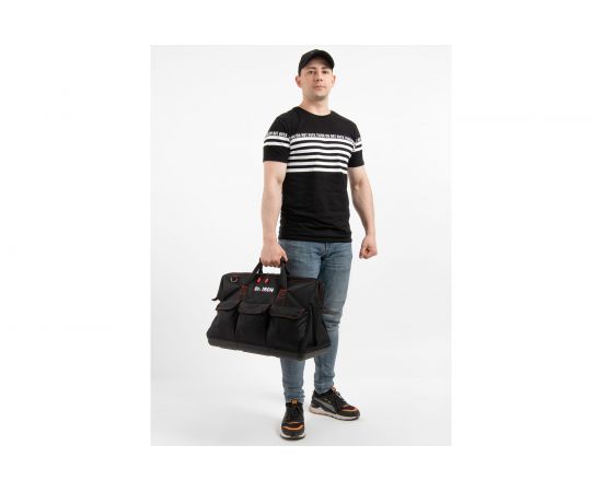 Сумка для инструмента с пластиковым дном с ремнем Dr. IRON 510х260х390 мм DR1029 – изображение 8