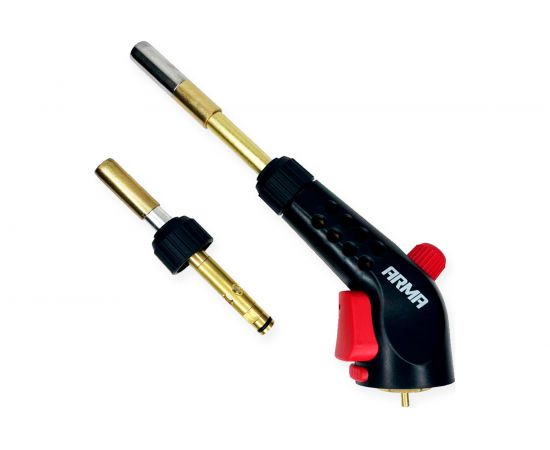 Горелка для МАПП / MAPP газа ARMA с пьезоподжигом, 2 наконечника PFT-28 