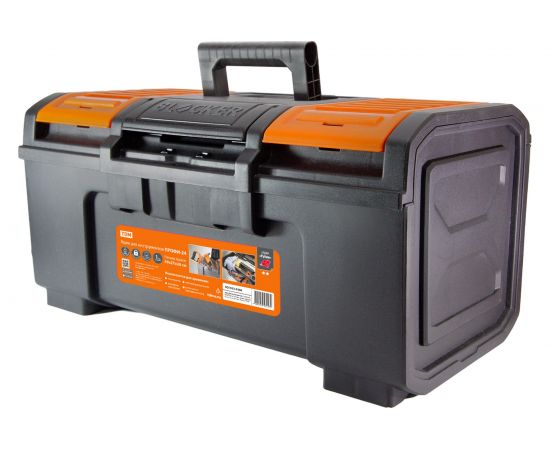 Ящик для инструментов TDM ПРОФИ-24, 59x27x26 см, усиленный замок-автомат, лоток, органайзеры, «Рубин» SQ1032-0206 