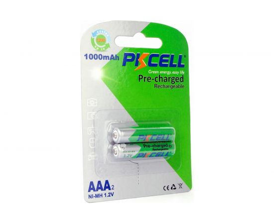 Никель-металлогидридный аккумулятор PKCELL AAA1000-2B тип - AAA 2 шт в блистере NI-MH RTU 