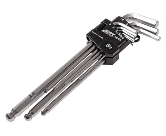 Набор удлиненных шестигранных ключей с шаром 1.5-10мм 9шт JTC-3505 