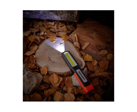 Светодиодный аккумуляторный фонарь REXANT с подставкой cob+led c крючком и магнитов 75-1704 – изображение 12