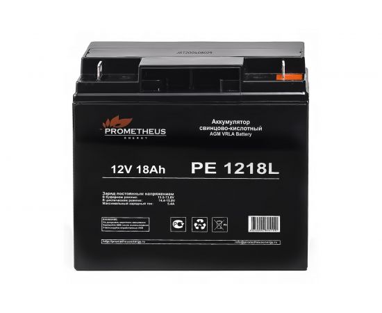 Батарея аккумуляторная Prometheus (18 Ач; 12 В) Prometheus energy PE1218L – изображение 2