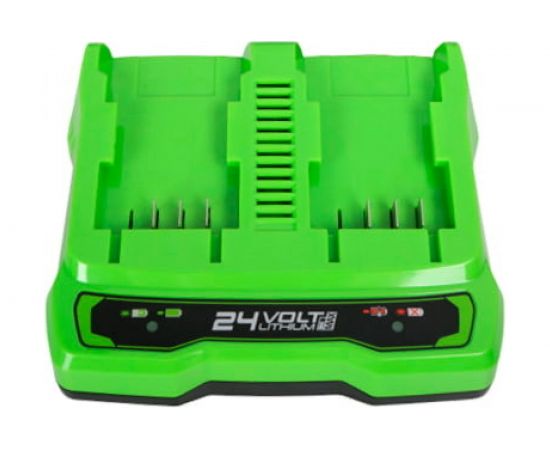 Устройство зарядное для 2-х аккумуляторов G24x2UC2 24 В GreenWorks 2931907 – изображение 2