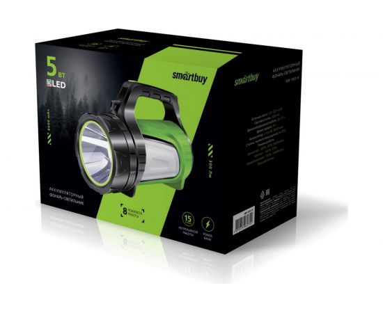 Аккумуляторный фонарь-прожектор Smartbuy 5W+3W SBF-502-K – изображение 2