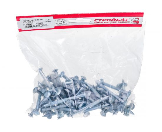 Дюбель-гвозди Стройбат для монтажного пистолета 4.5х60 мм 0.5 кг 2619606 / 042080 – изображение 3
