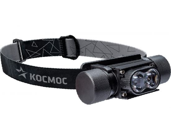 Налобный велосипедный аккумуляторный фонарь КОСМОС 10Вт LED, съемный Li-ion 18650 1200mAh, алюминий, USB шнур KOS501Lit – изображение 3