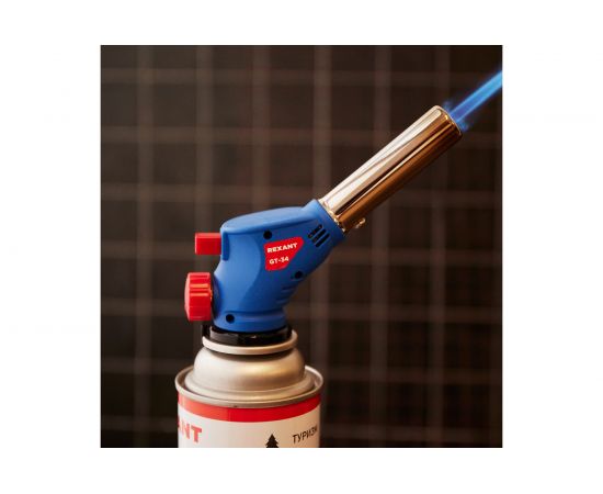 Газовая горелка REXANT GT-34 насадка на баллон, 360 с пьезоподжигом 12-0034 – изображение 4
