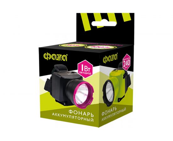 Аккумуляторный фонарь ФАZА AccuFH7-L1W-bk черный 2857606 – изображение 4