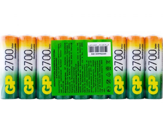 Аккумуляторные пальчиковые батарейки АА GP hr6 2700 mah/мАч ni-mh 18 шт в упаковке 270AAHC-B18 – изображение 5