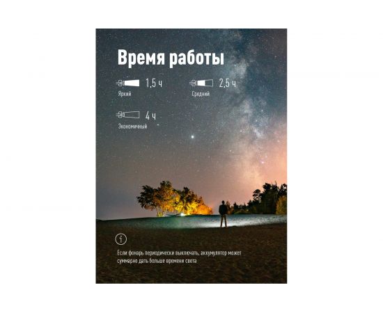 Налобный велосипедный аккумуляторный фонарь КОСМОС 10Вт LED, съемный Li-ion 18650 1200mAh, алюминий, USB шнур KOS501Lit – изображение 5