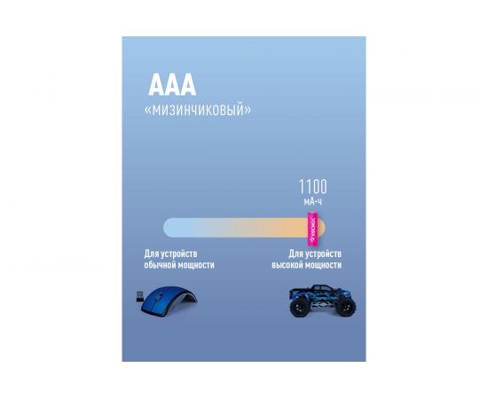 Аккумулятор КОСМОС R03 1100mAh Ni-Mh 8 шт в боксе KOCR03NIMH1100mAh8B – изображение 5