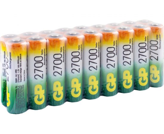 Аккумуляторные пальчиковые батарейки АА GP hr6 2700 mah/мАч ni-mh 18 шт в упаковке 270AAHC-B18 – изображение 6