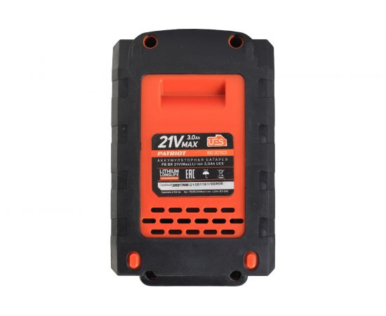 Батарея аккумуляторная PB BR 21V(Max) Li-ion UES 3.0 Ah, тонкая зарядка Patriot 180301123 – изображение 6