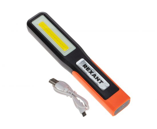 Светодиодный аккумуляторный фонарь REXANT с подставкой cob+led c крючком и магнитов 75-1704 – изображение 7