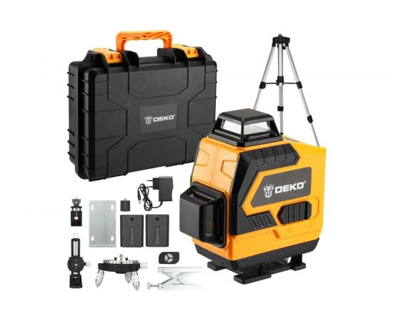 Лазерный самовыравнивающийся уровень DEKO DKLL16 в кейсе, со штативом 1 м 065-0233 – изображение 7