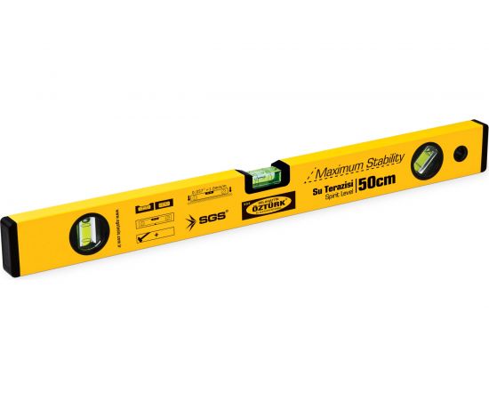 Пузырьковый уровень ватерпас SGS 1711 50 см, 3 глазка 1711SGS 