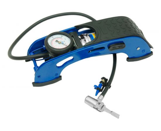 Ножной насос KRAFT с манометром, 1 цилиндр KT 810001 