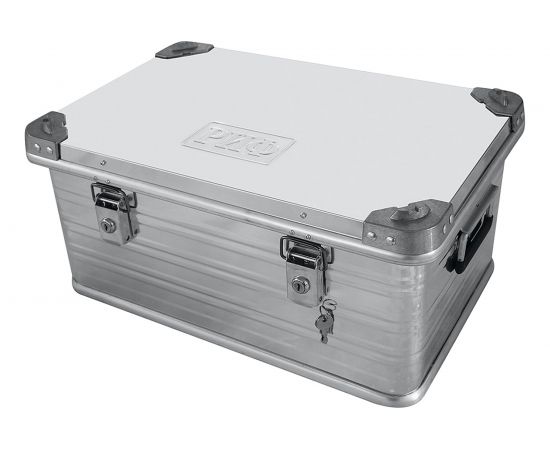 Алюминиевый ящик РИФ усиленный с замком 582х385х277 мм ДхШхВ E582385277 
