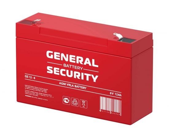Аккумулятор для ИБП GS12-6 GENERAL SECURITY 