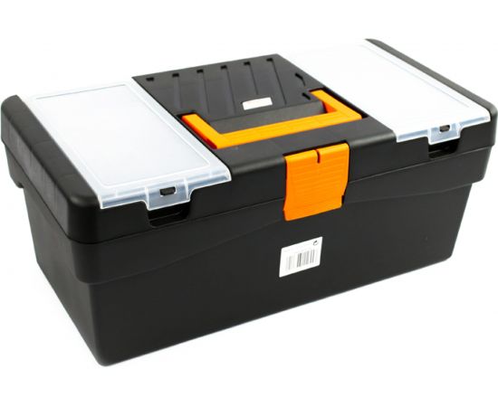 Ящик для инструмента Tayg 16 черный, с лотком, 400x217x166 мм 112553 