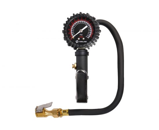 Пистолет для накачки шин с манометром Airline PRO 16АТМ, с клапаном сброса ATBU007 