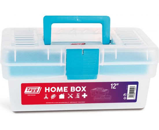 Ящик для инструмента Tayg №12 прозрачный, с лотком, 290x170x127 мм 110597 