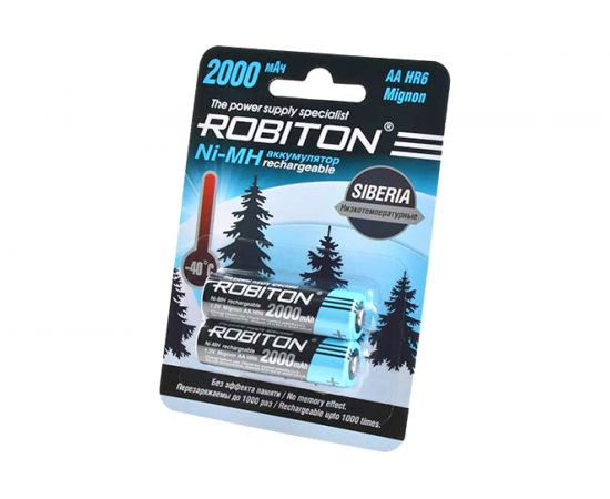 Аккумулятор ROBITON 2шт. SIBERIA 2000MHAA-2 низкотемпературные 14875 – изображение 2