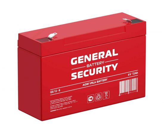 Аккумулятор для ИБП GS12-6 GENERAL SECURITY – изображение 2