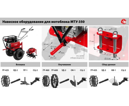 Усиленный бензиновый мотоблок ЗУБР МТУ-450 – изображение 21
