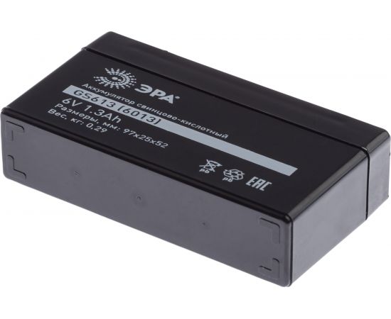 Аккумулятор свинцово-кислотный GS613 6V, 1.3Ah ЭРА Б0050079 – изображение 3