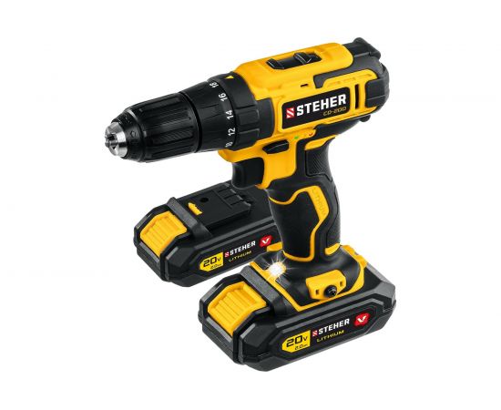 Дрель-шуруповерт STEHER 20В, 2 АКБ 2Ач CD-200-2 – изображение 4